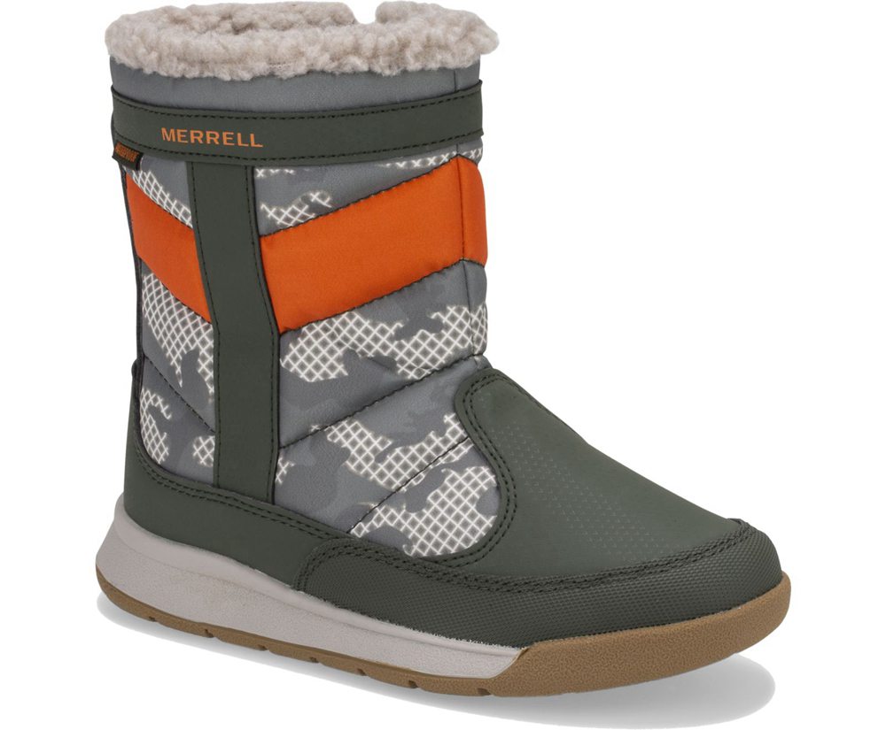 Merrell Boots Olive - Alpine Puffer Waterproof - Kids 25LUFBTQW
